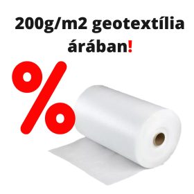   Geotextília fehér 250 g/nm 4x100m ár/nm (400m2) Személyes átvétellel
