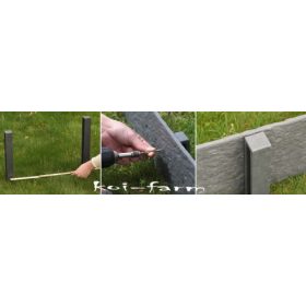 antracit Ecolat 14cm x 1cm x2m egyenes